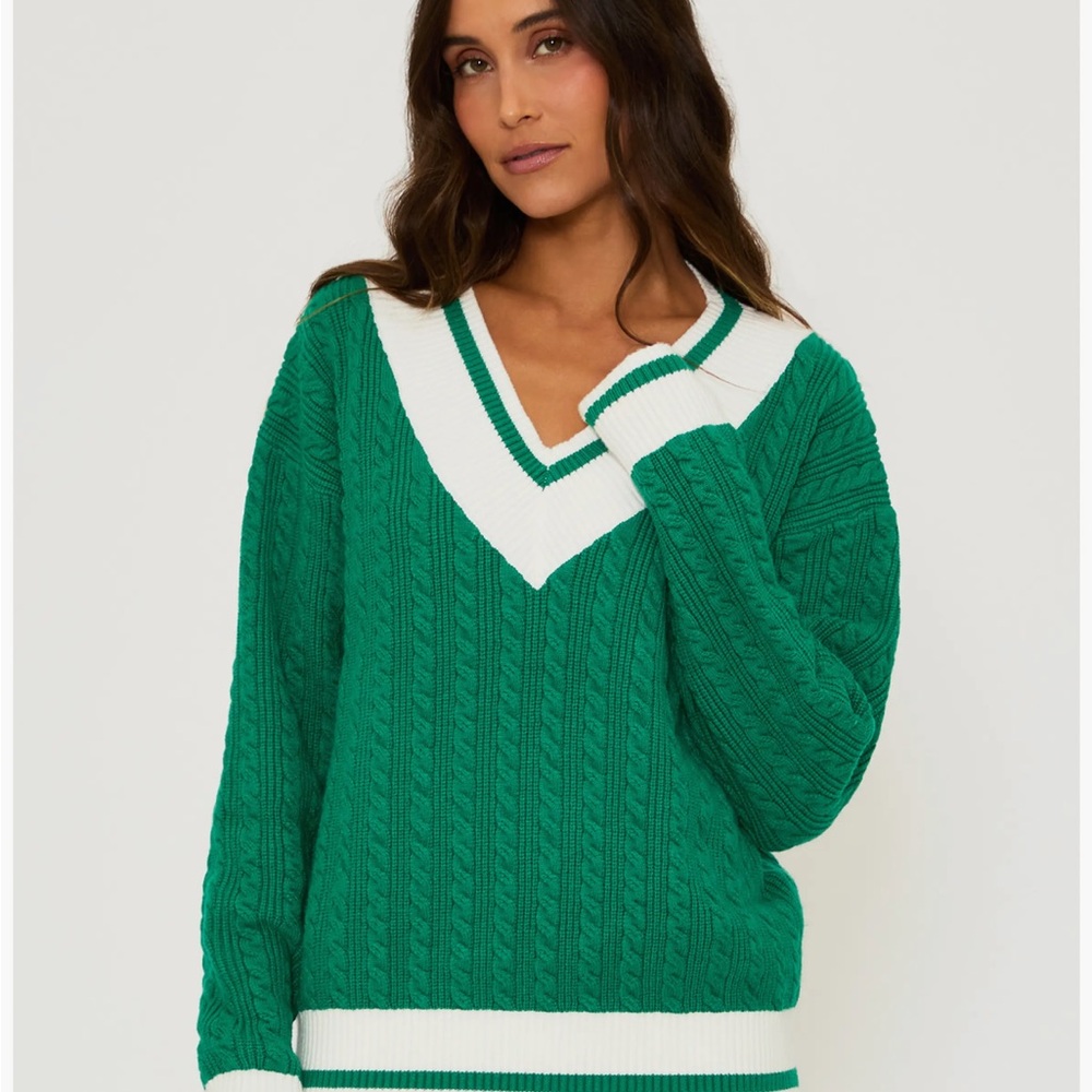 💚 Beach Riot Montana Cable Stitch Sweater 🤍 NWT